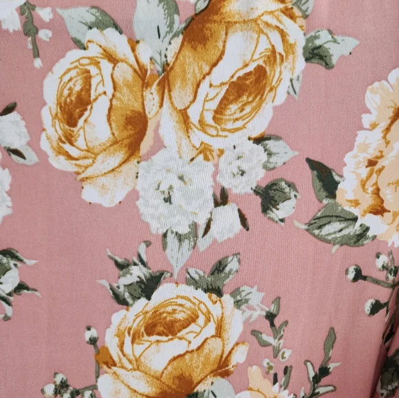 Hello Miz Dusty Rose Floral Maxi Dress | Size L - Picture 3 of 5